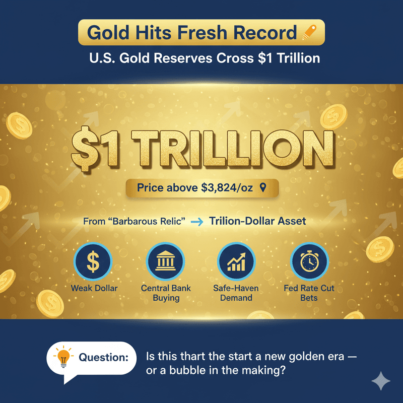 US Gold Reserves Cross the $1 Trillion Mark: What It Means for Markets & Monetary Policy