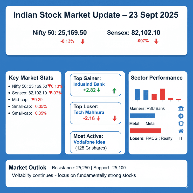 Indian Stock Market Update – September 23, 2025 - Bullish Eyes Blog