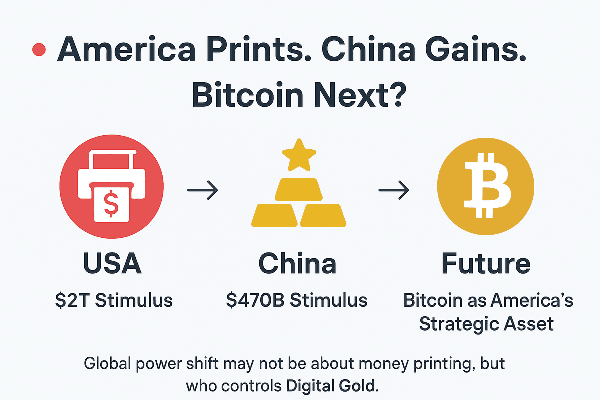 America Prints, China Gains — And Why Bitcoin May Be Next
